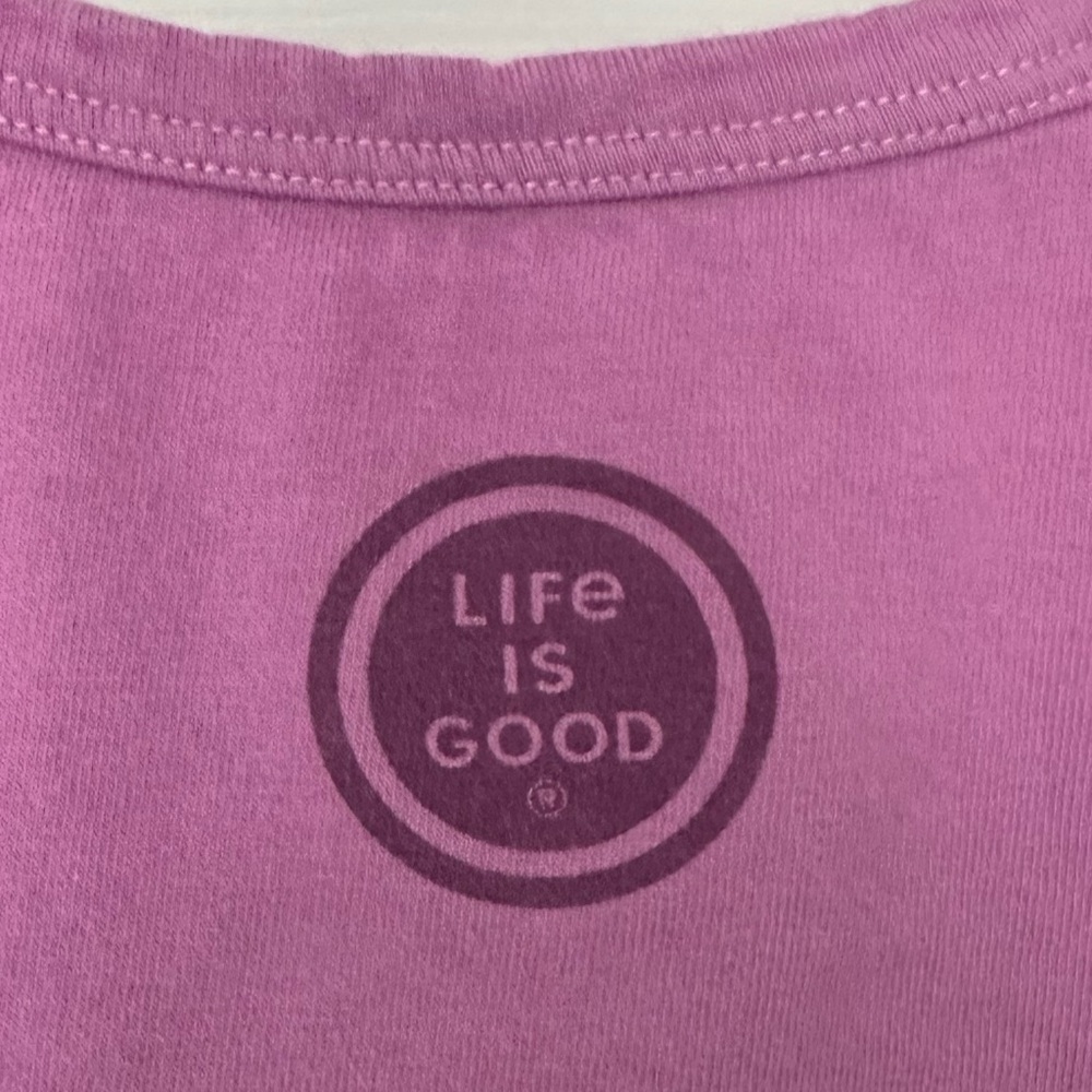 Life Is Good Purple Crusher Tee Tank Palm‎ Tree Purple Size Small - Picture 7 of 9